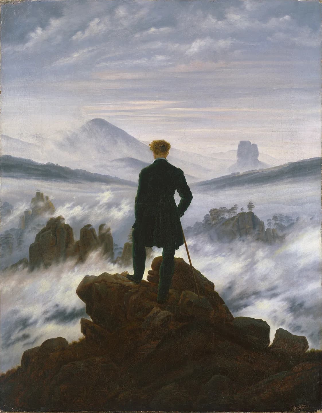 Wanderer Above the Sea of Fog by Caspar David Friedrich